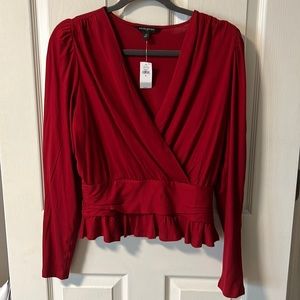 Banana Republic red cotton/modal shirt. With tags